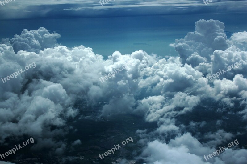 Clouds Clouds Above Sky Cloudy Sky Blue Sky Nature