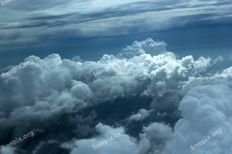 Clouds Clouds Above Sky Cloudy Sky Blue Sky Nature