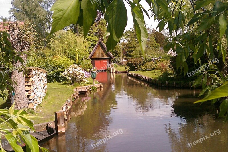 Spreewald River Boat House Scale Nature