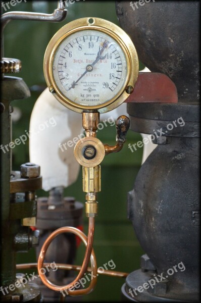 Steam Museum Pressure Gauge Pumping Station Parts Ancient