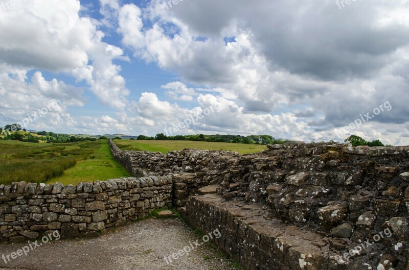 Wall England Stone Frontier Roman