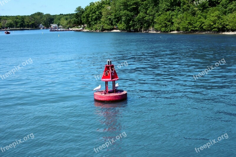 Buoy Island Float Water Blue