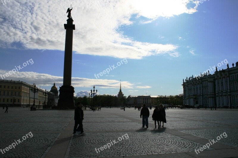 Column Obelisk Tall Monument Palace Square