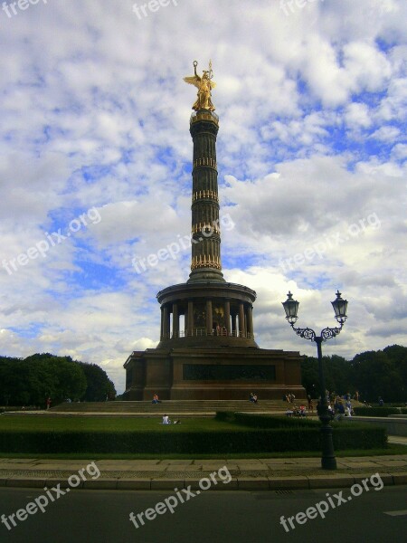 Siegessäule Pillar Berlin Landmark Monument