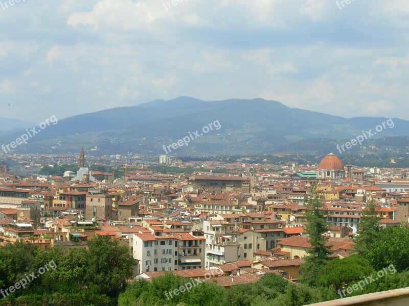 Firenze City Hill Tuscany Panorama