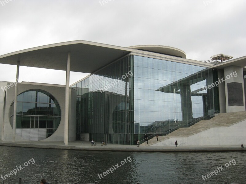 Berlin Bundestag Glass Concrete Water