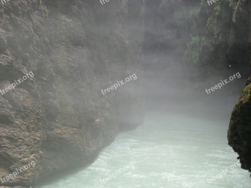 Fog Epic Gorge Water Nature