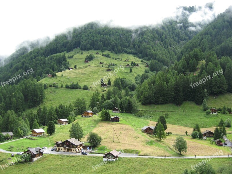 Seefeld Switzerland Mountain Valley Farmers Meadow