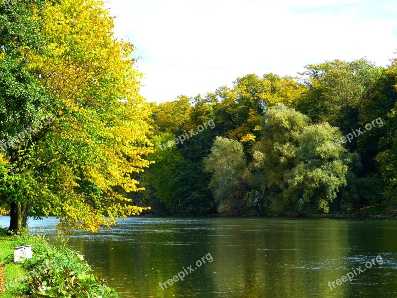 Autumn Mood Danube Autumn Light Sun