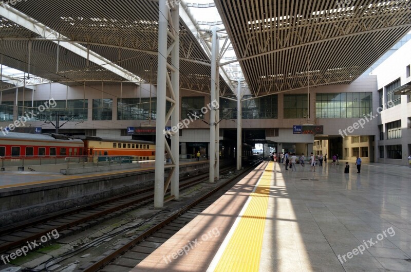 Train Platform Train Station Transportation Arrive