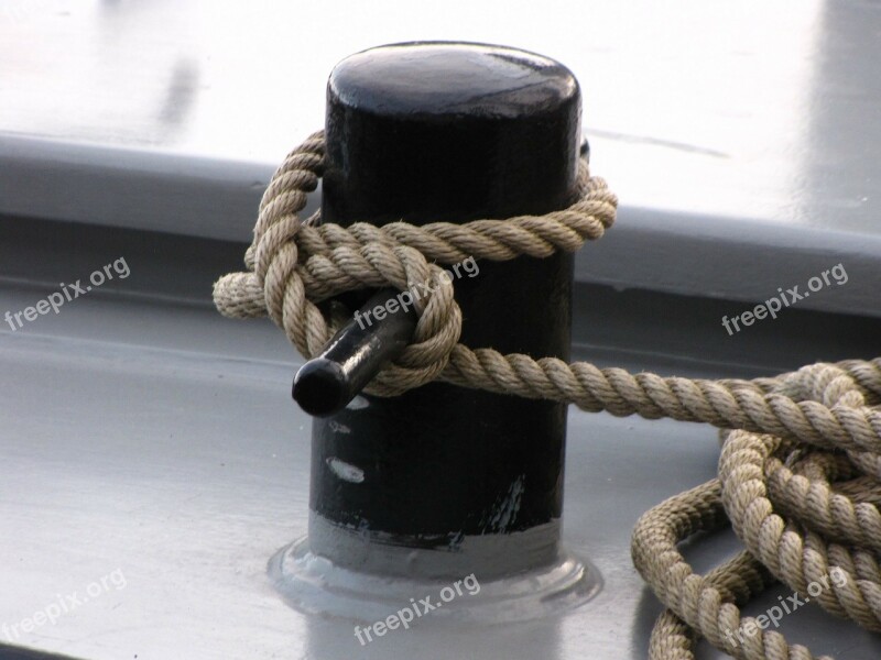 Boat Sailboat Harbor Pulley Rope