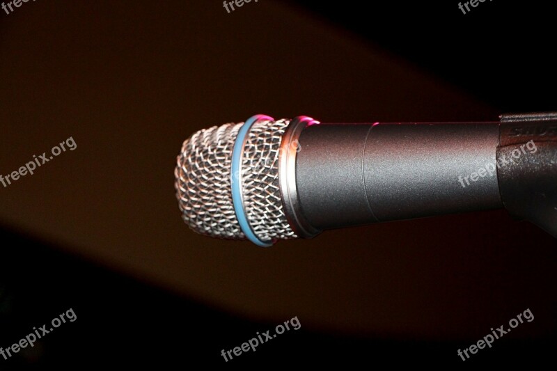 Microphone Dark Background Music Gig Sound