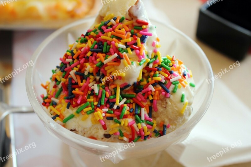 Ice Cream Candy Sprinkles Dessert Colorful Candy