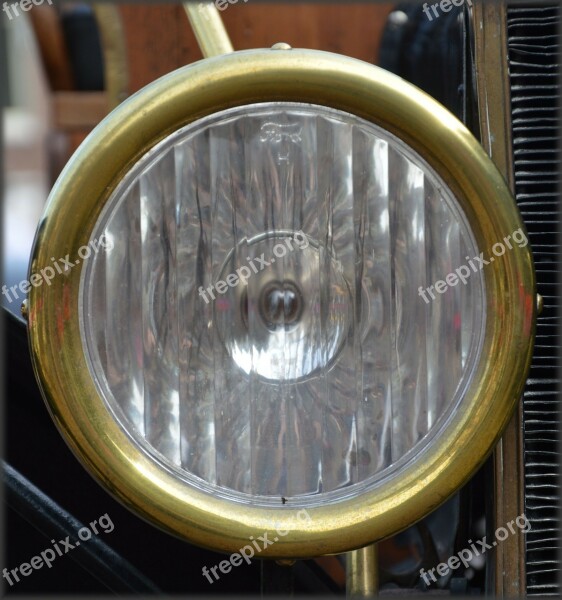 Car T-ford Old Car Wheel Headlight