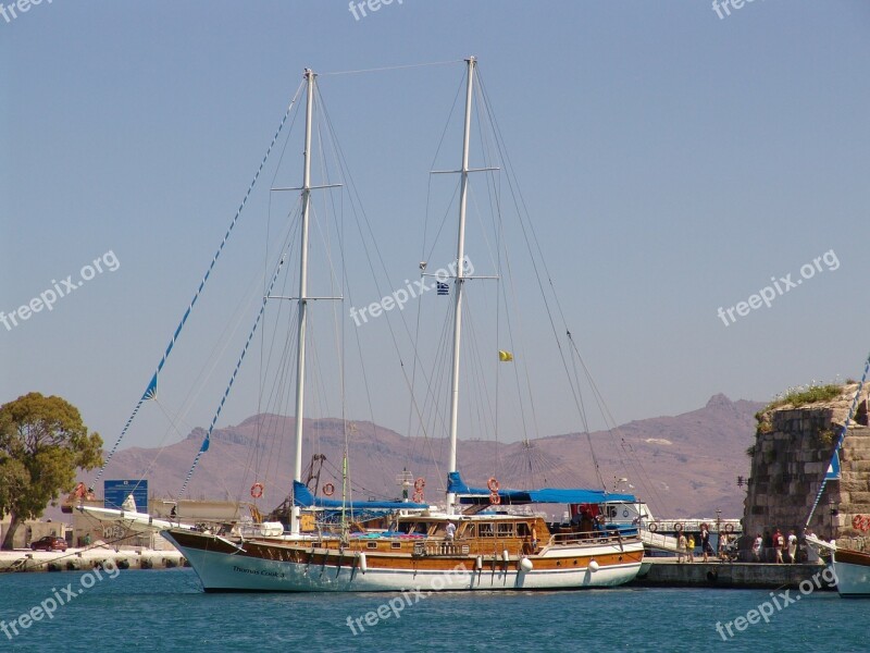 Greece Kos Island Sailing Free Photos