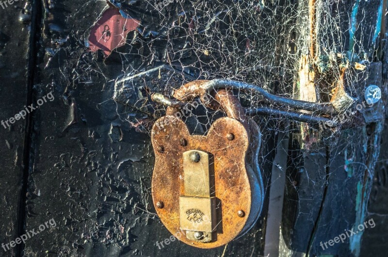 Padlock Gate Locked Private Close-up