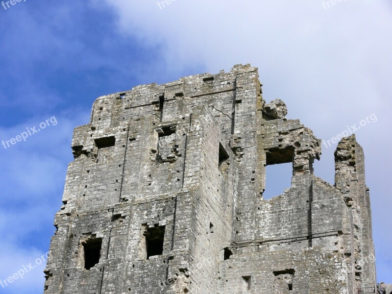 Ruins Corfe Corfe Castle Castle Stone