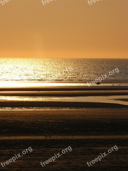 Sunset North Pas De Calais Cloud Beach Sea