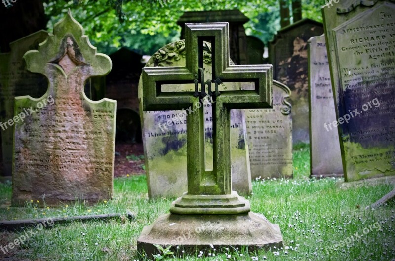 Cross Graveyard Tombstones Death Monument