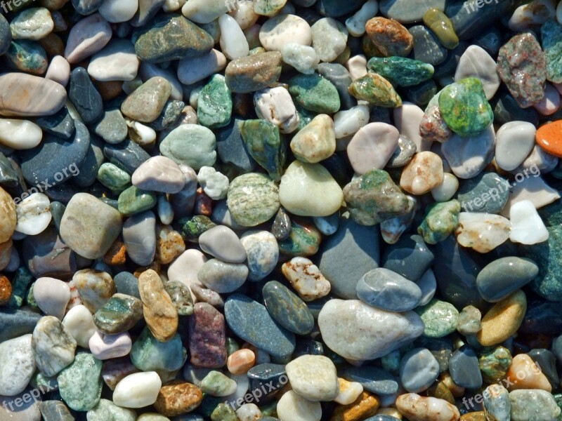 Pebbles Stone Beach Colorful Color