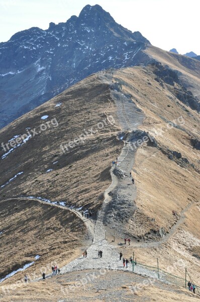 Mountains Trail Kasprowy Wierch Landscape View