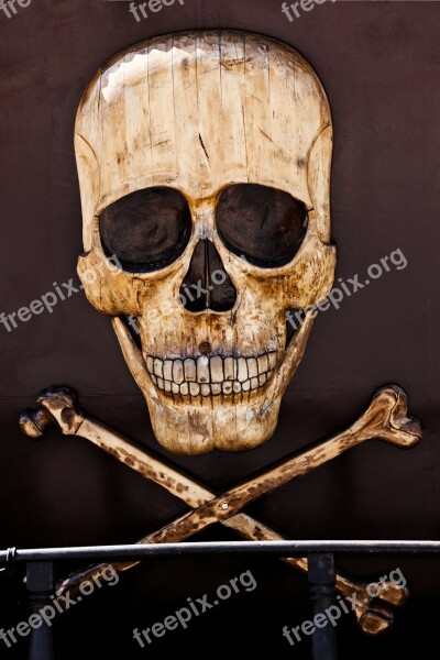 Horror Pirate Death Bone Sign