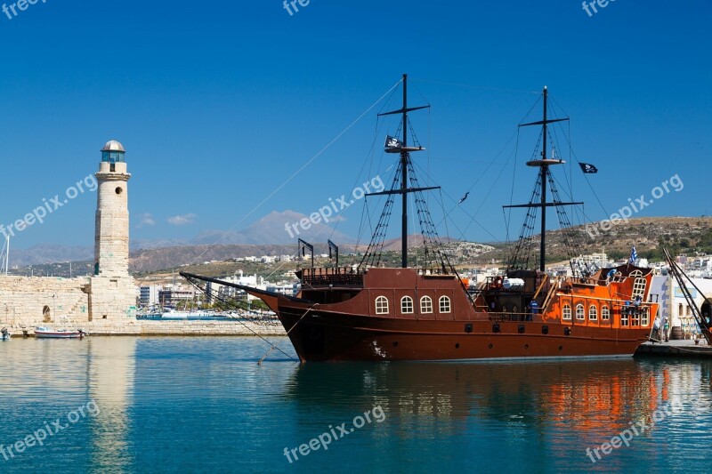 Harbor Ship Sea Mast Water