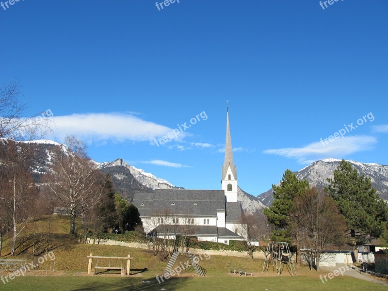 Church Bonaduz Blue Playground Sunshine