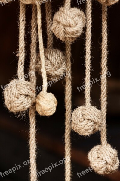 Rope Knot Natural Strong Bend