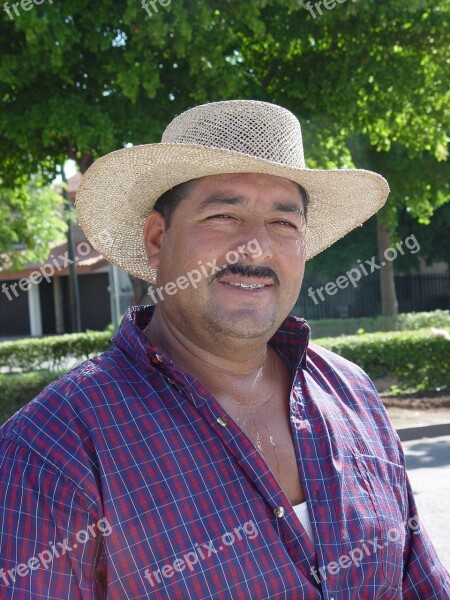 Man Work Heat Sweat Sinaloa Hat Moustache