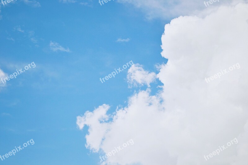 Sky Blue Sky Clouds White Clouds Sri Lanka