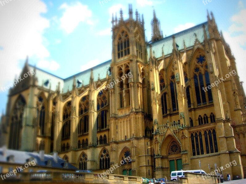 Tilt Shift Cathedral Metz France Church