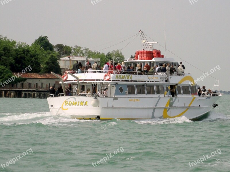 Italy Venice Adriatic Sea Ship Ferry