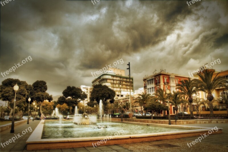 Fountain Pond Nicolas Salmeron Park Almeria Free Photos