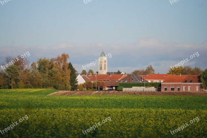 Village Church Zemst Field Church Building