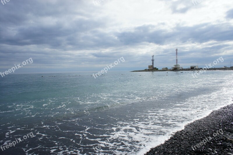 Black Sea Lighthouse Big Utrish Sea Anapa