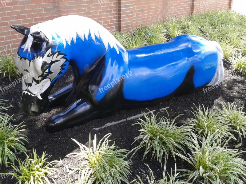 Horse Blue Louisville Kentucky Statue