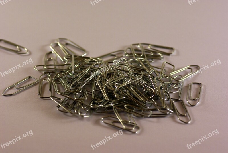 Paperclip Pile Many Stationery Clamp