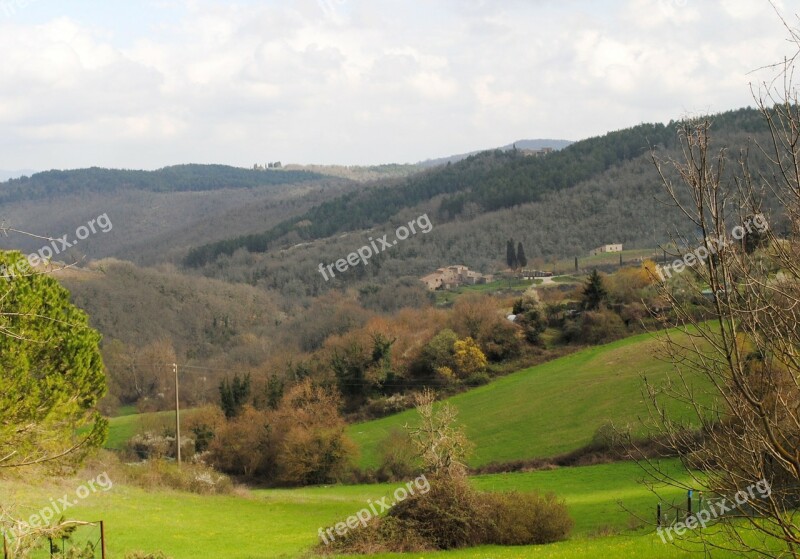 Landscape Tuscany Italy Summer Vacations