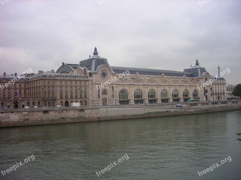 Paris Museum Orsay Seine Free Photos