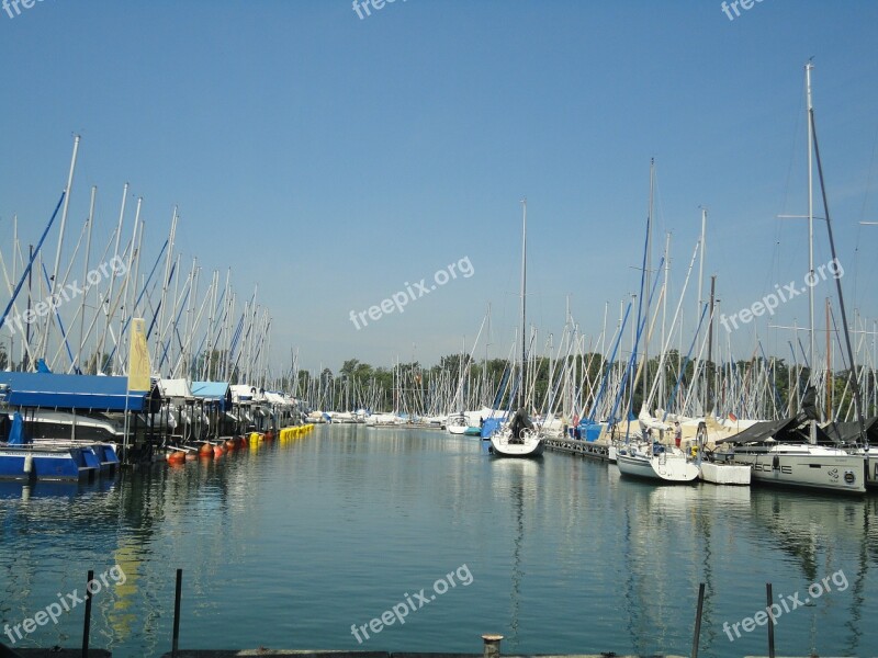 Port Boat Harbour Lake Constance Water Sailing Boats