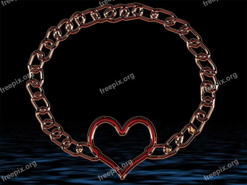 Digital Art Heart Chain Feelings Free Photos