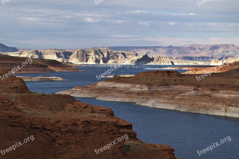 Lake Powell Arizona Usa Tourist Attraction Outdoor