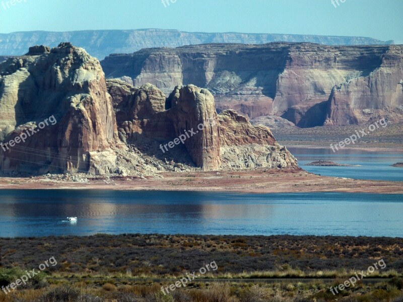 Lake Powell Arizona Usa Tourist Attraction Outdoor