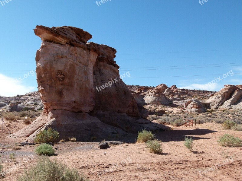 Red Rock Sandstone Erosion Hot Dry Rock Formation