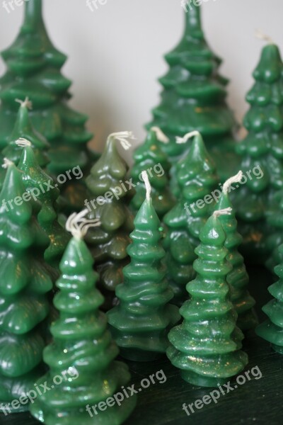 Tree Christmas Decoration Candle Wax Candle