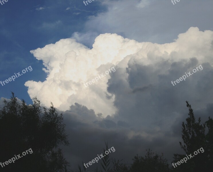 Clouds Cumulus Dense Large White