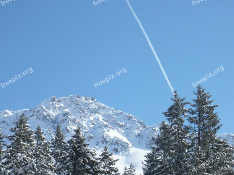 Red Horn Alpine Mountain Switzerland Nature