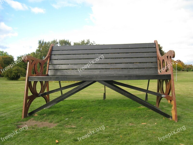 Giant Sofa Park Grass Autumn Sky Blue