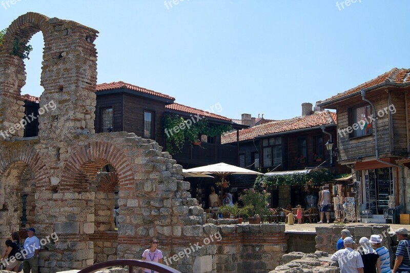 Bulgaria Old Church Ruins Old Town Ancient Christianity